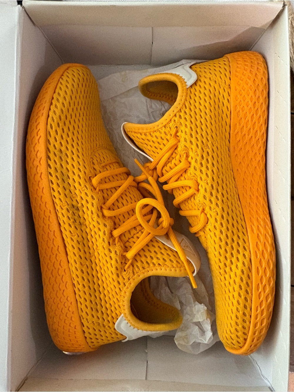 adidas Kids Yellow Mesh Sneakers